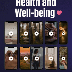MRR Health and Well-being Videos Bundle, Faceless Marketing Instagram Reels PLR Video