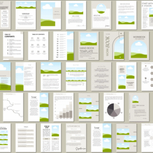 Canva eBook Template, Course WorkBook Template, How to Create e-Book, 250 page book Template