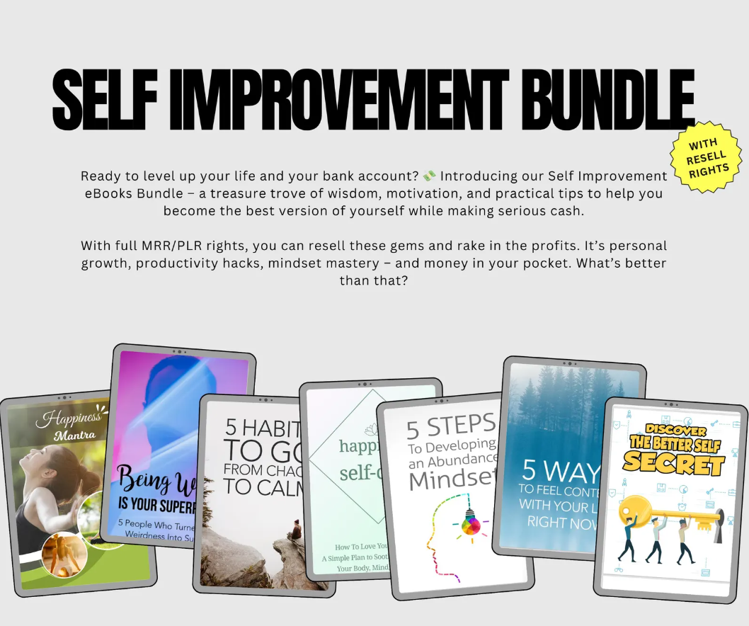 EBOOKS Self Improvement Bundle/750 Digital Books With Resell Rights/Ebook Bundle - Image 6