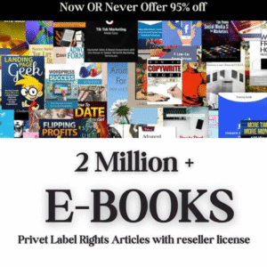 2 Million+ Ebooks + 2 Million PLR Articles Bonus with reseller rights | 2M Ebooks bundle